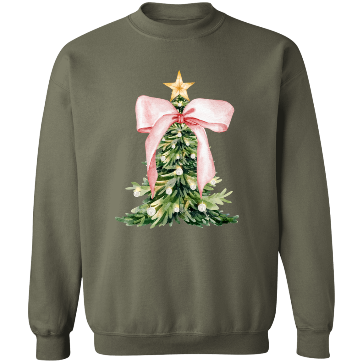 Christmas Tree Pink Bow | Tshirts| Sweatshirt | Hoodie