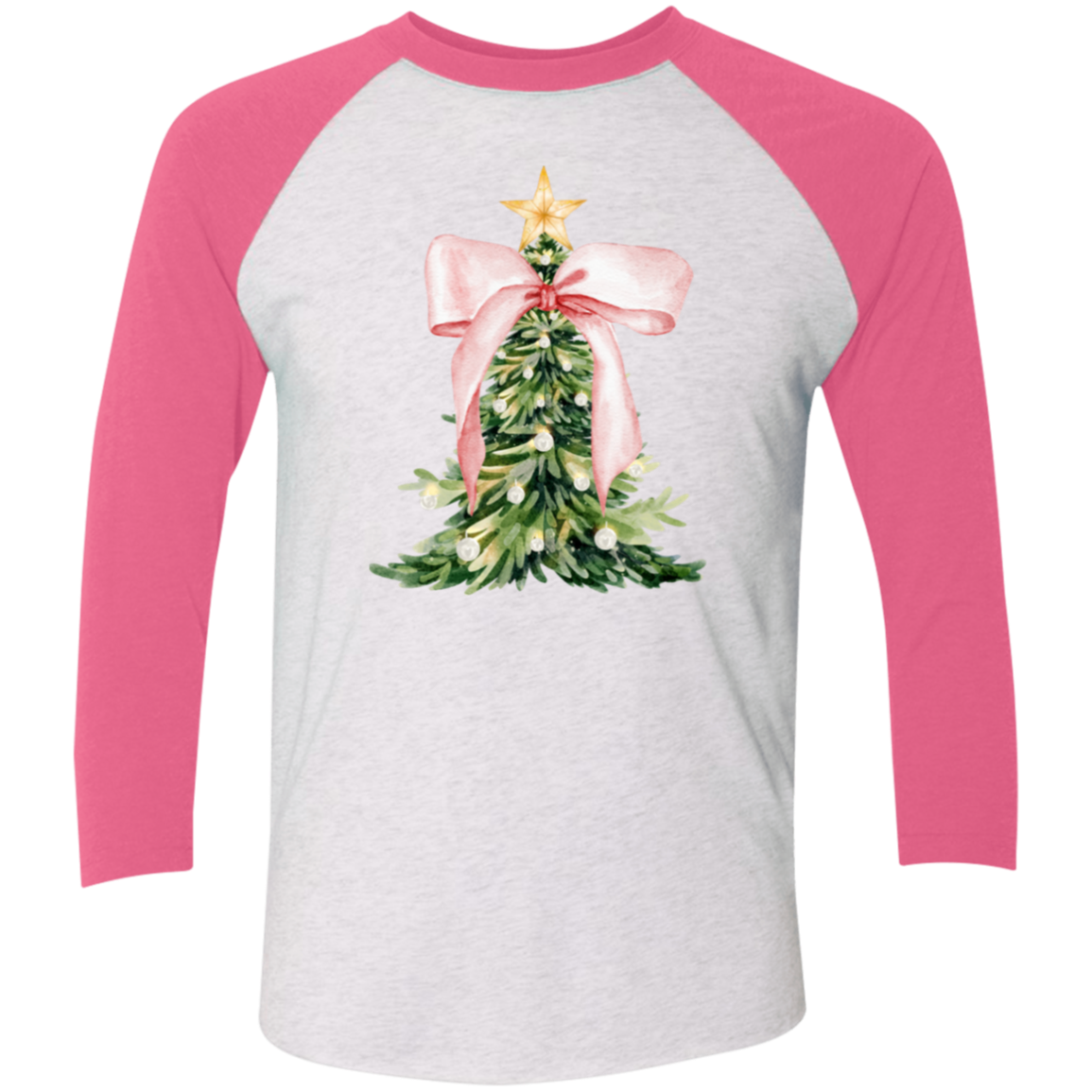 Christmas Tree Pink Bow | Tshirts| Sweatshirt | Hoodie
