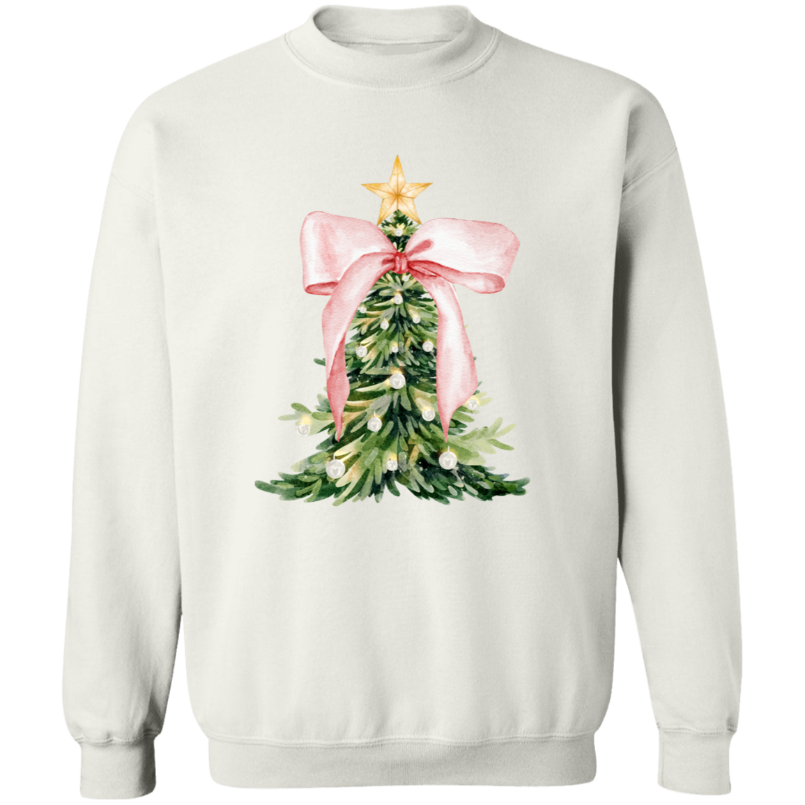 Christmas Tree Pink Bow | Tshirts| Sweatshirt | Hoodie