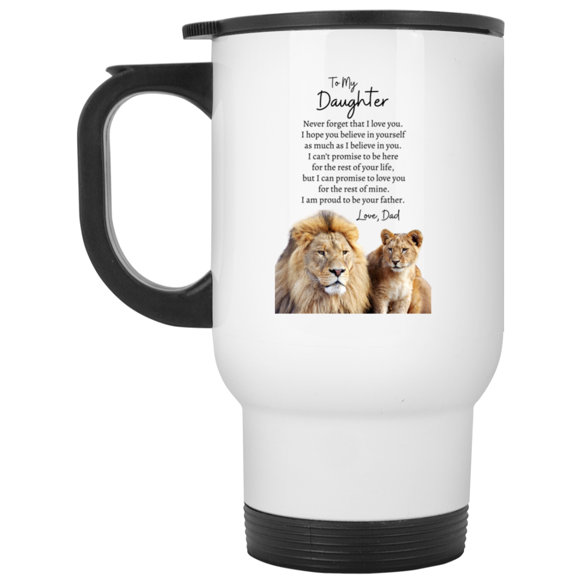 To My Daughter Love Dad | Lion & Lion Cub