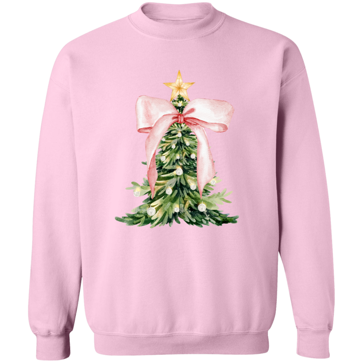 Christmas Tree Pink Bow | Tshirts| Sweatshirt | Hoodie