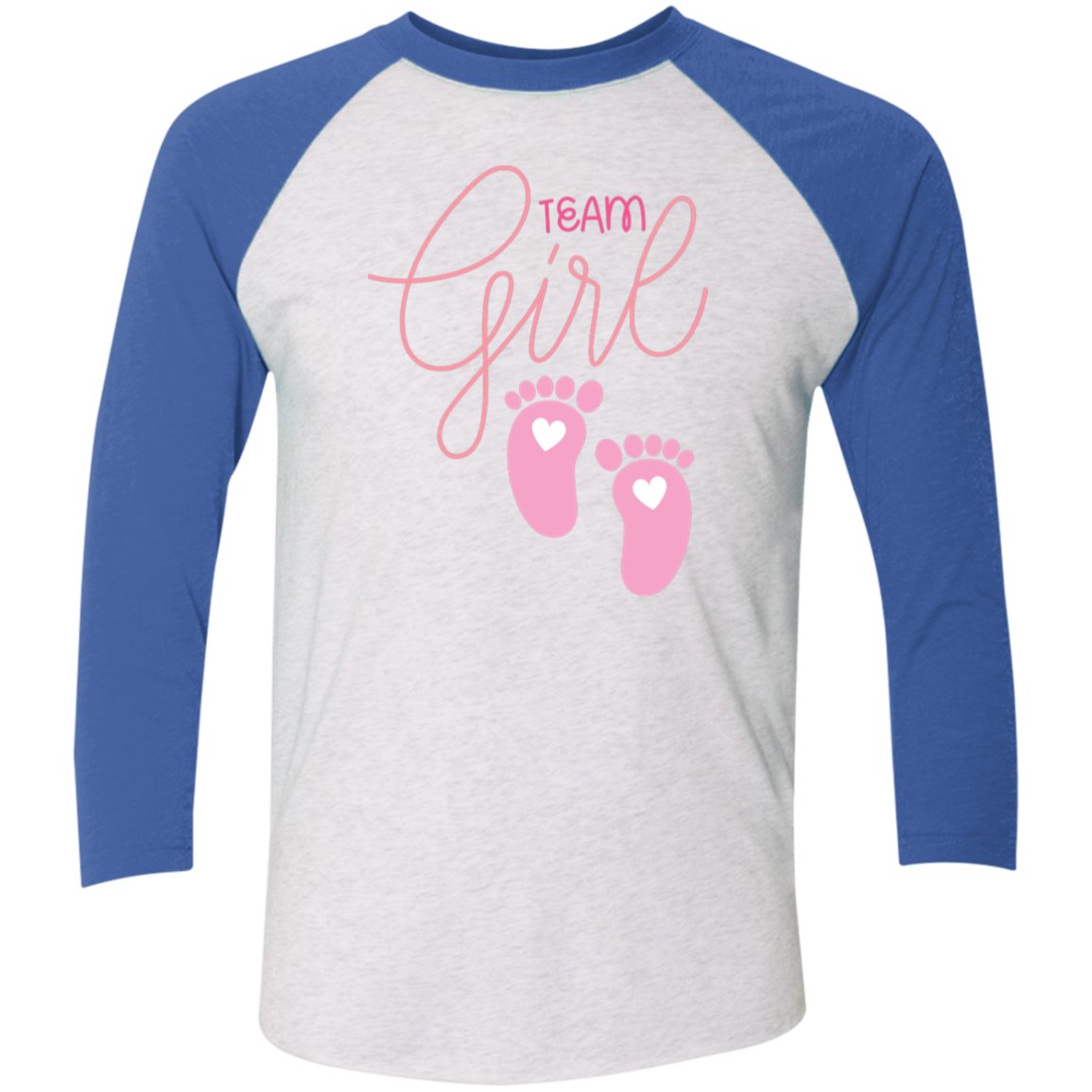 Team Girl | 3/4 Sleeve Tshirt | Vintage Pink or Royal