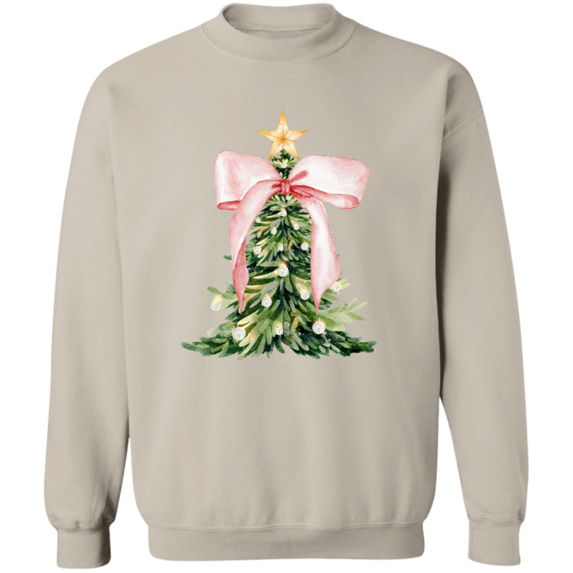 Christmas Tree Pink Bow | Tshirts| Sweatshirt | Hoodie