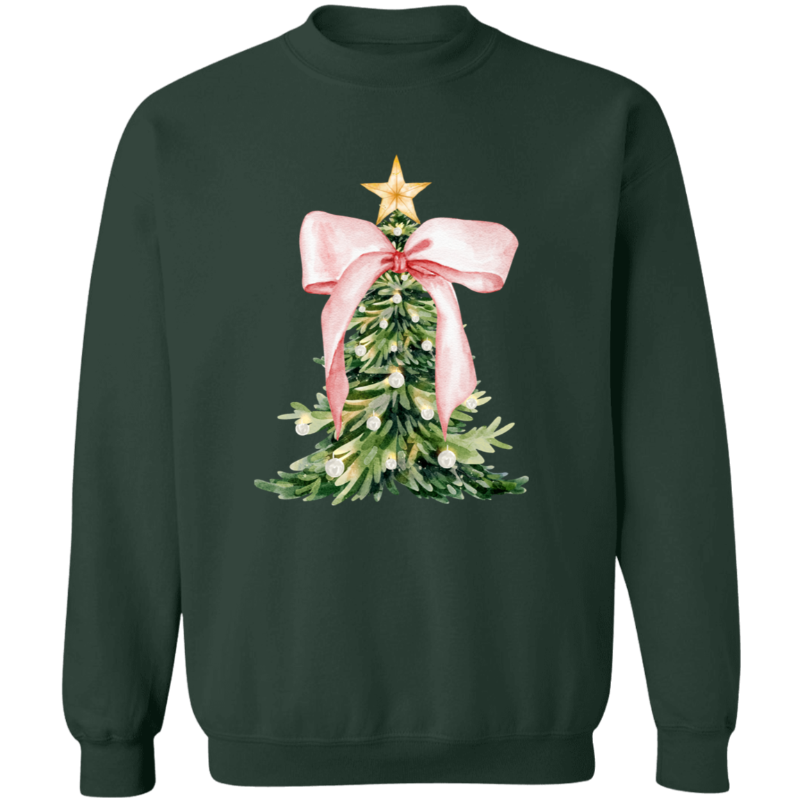 Christmas Tree Pink Bow | Tshirts| Sweatshirt | Hoodie