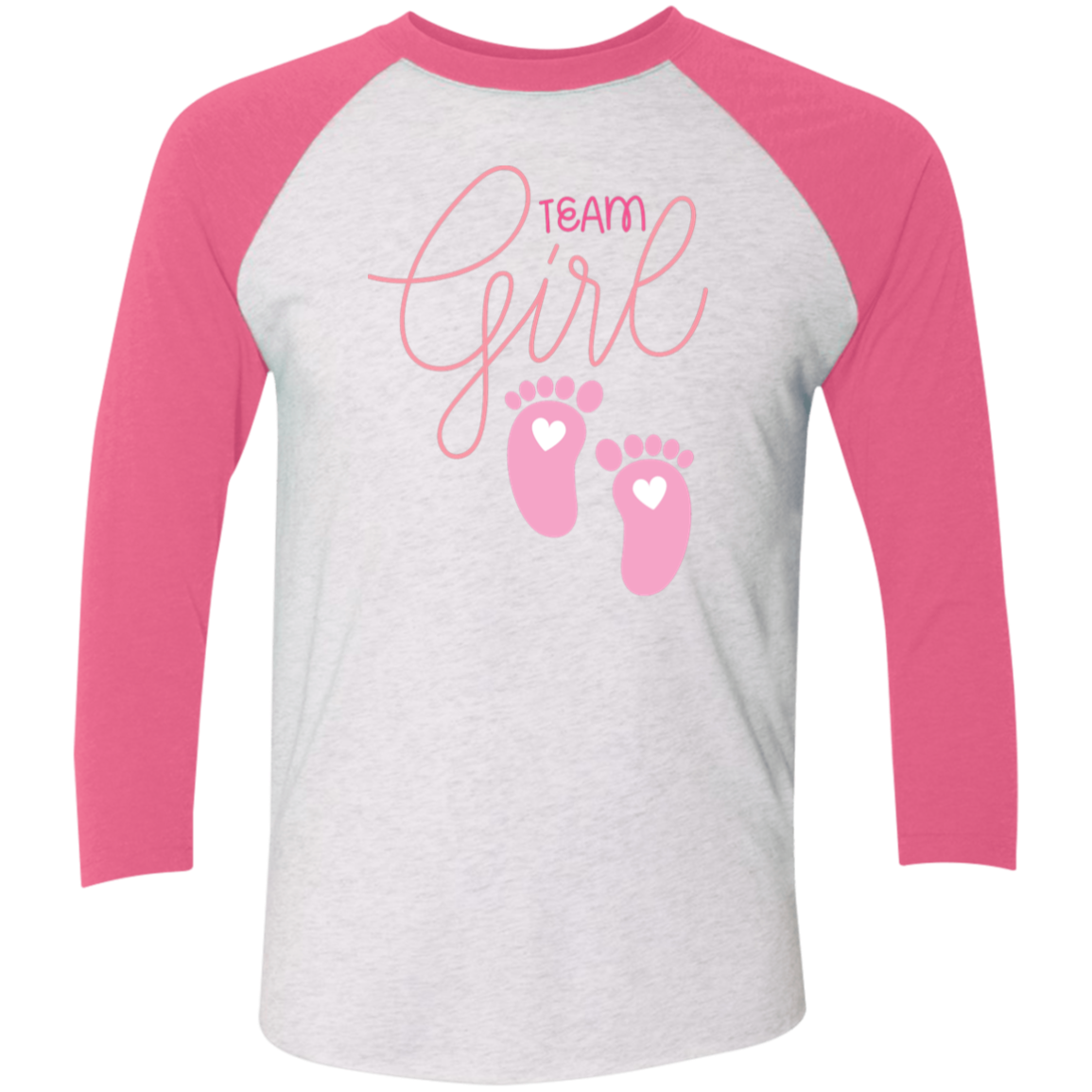 Team Girl | 3/4 Sleeve Tshirt | Vintage Pink or Royal