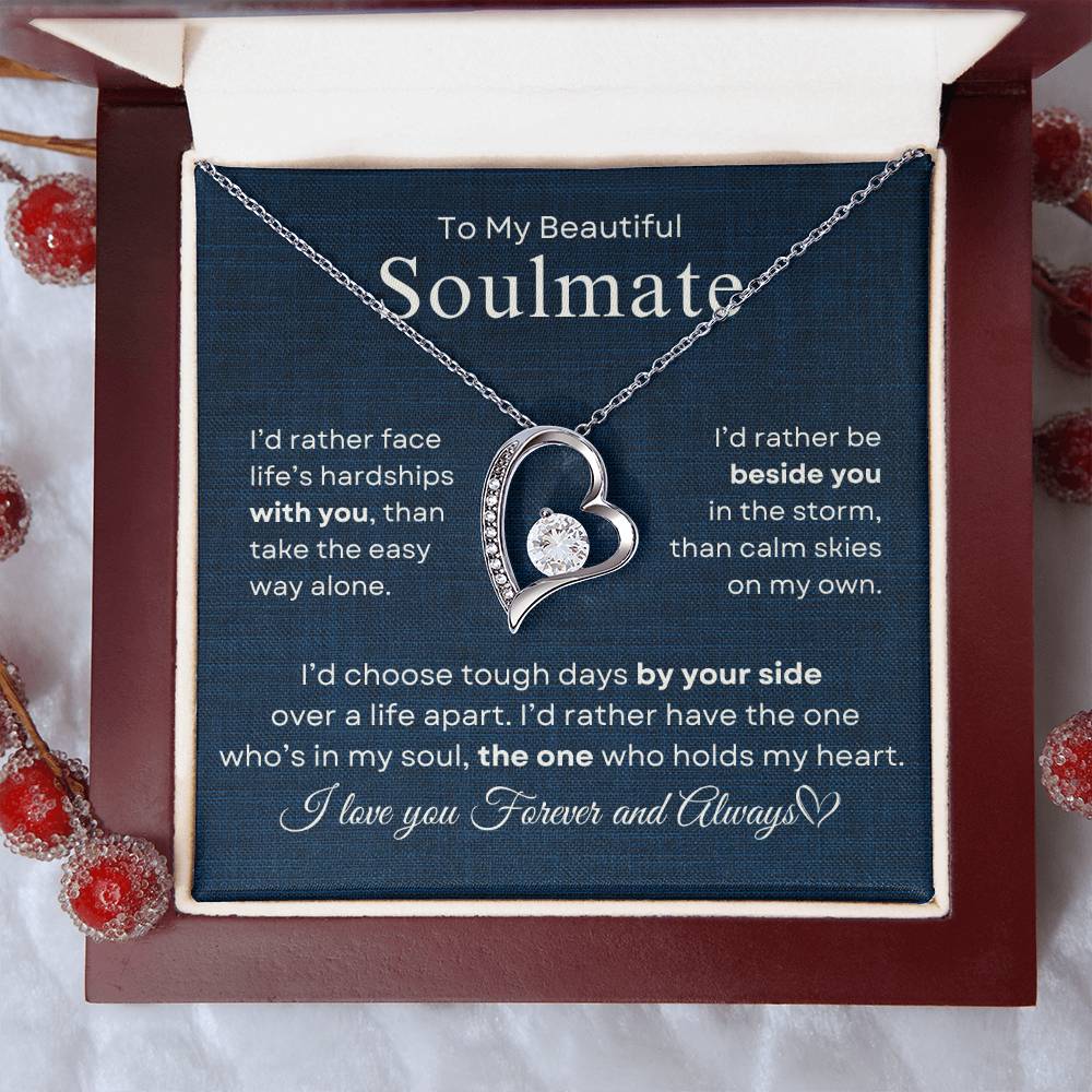 To My Beautiful Soulmate | Forever Love Necklace