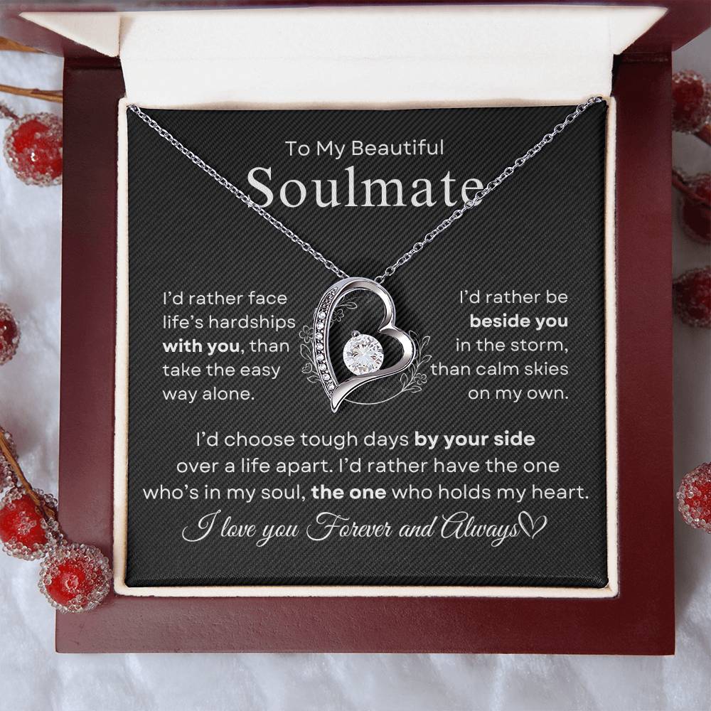 To My Beautiful Soulmate | Forever Love Necklace