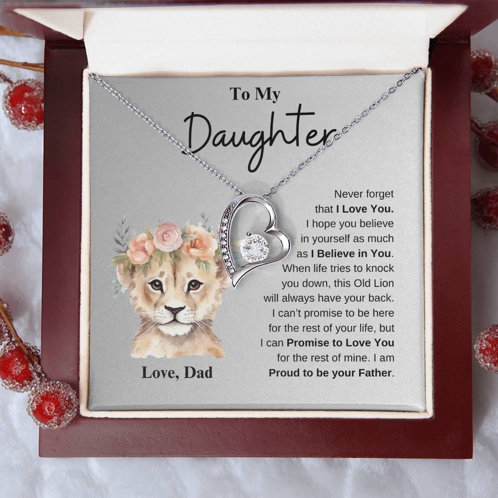 Precious Cub with Flower Wreath | Forever Love Necklace