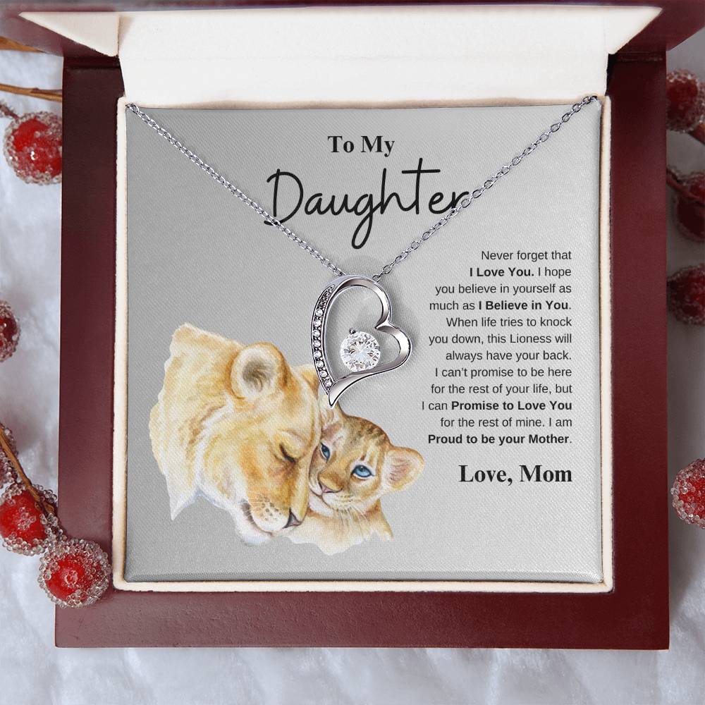 To My Daughter Love Mom | Forever Love Necklace