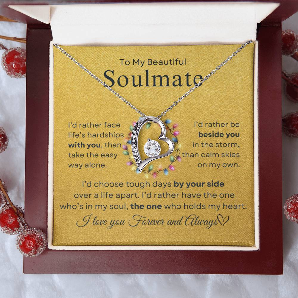 To My Beautiful Soulmate | Forever Love Necklace
