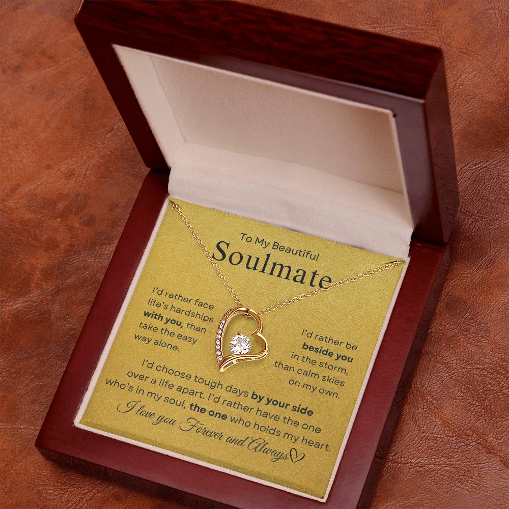 To My Beautiful Soulmate | Forever Love Necklace