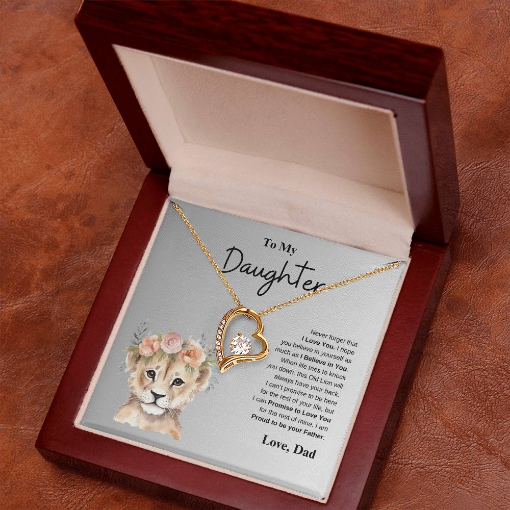 To My Daughter Love Dad | Forever Love Necklace