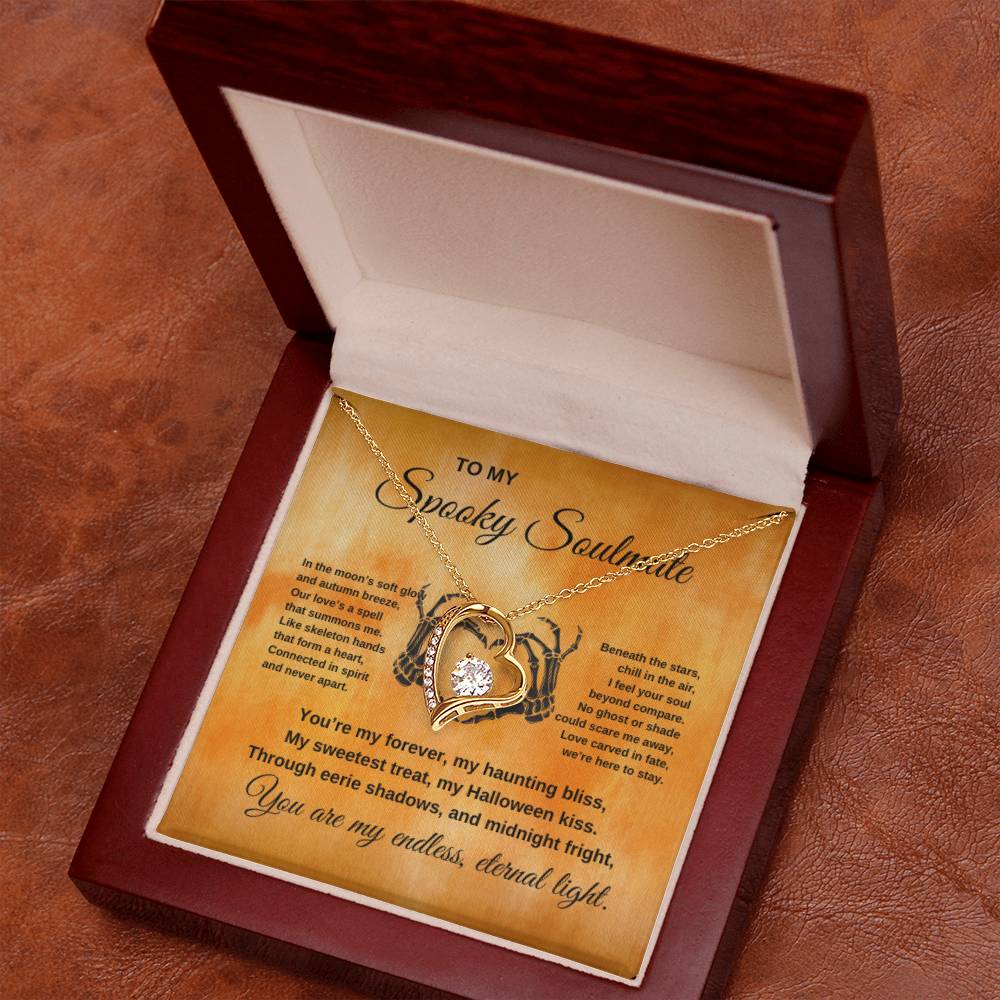 To My Spooky Soulmate | Forever Love Necklace | Halloween Gift