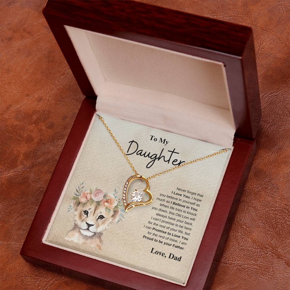 To My Daughter Love Dad | Forever Love Necklace