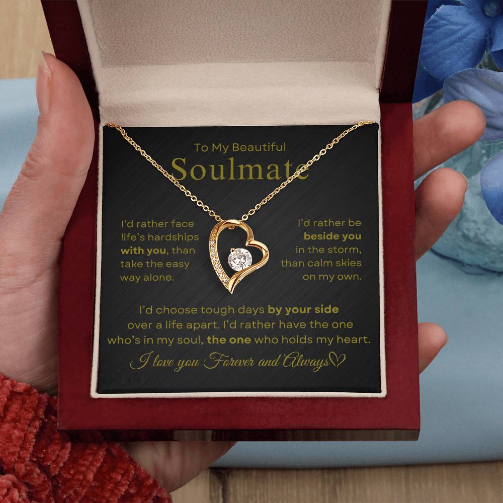 To My Beautiful Soulmate | Forever Love Necklace