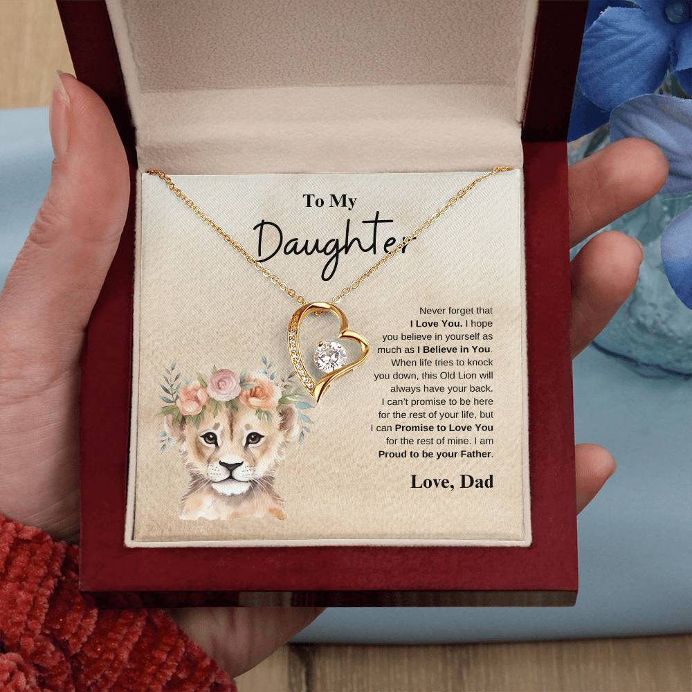 To My Daughter Love Dad | Forever Love Necklace