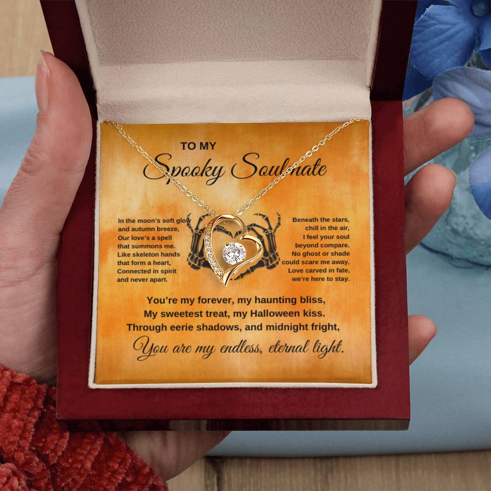 To My Spooky Soulmate | Forever Love Necklace | Halloween Gift