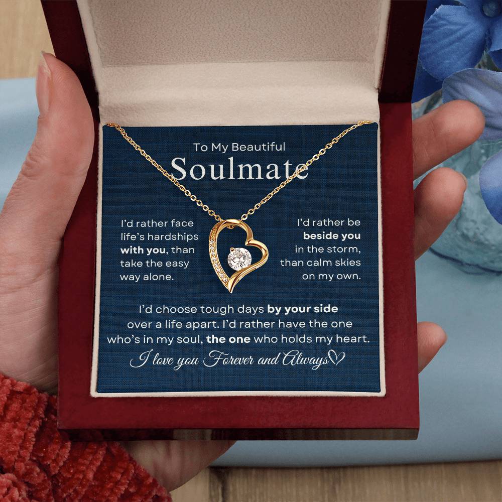 To My Beautiful Soulmate | Forever Love Necklace