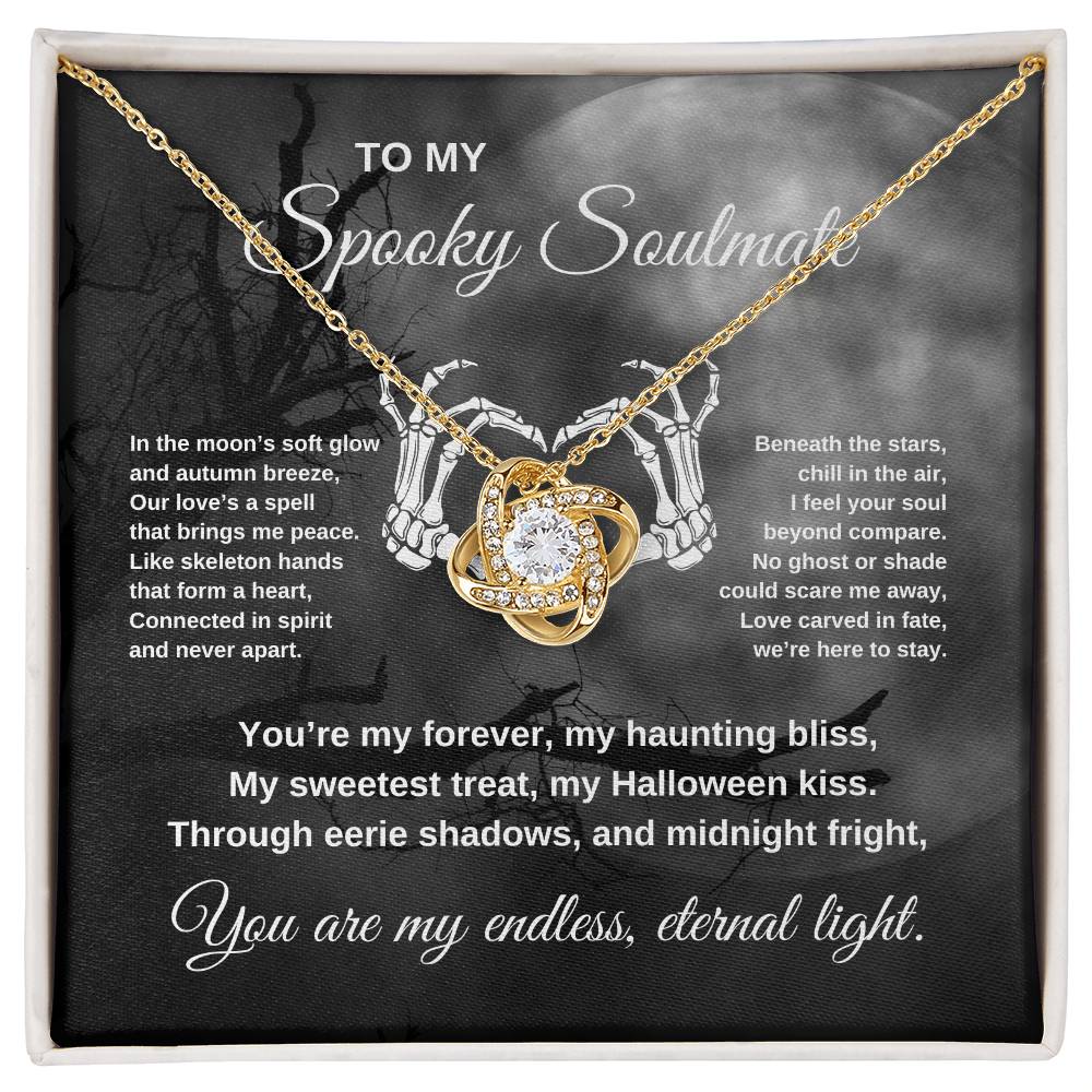 To My Spooky Soulmate | Full Moon | Love Knot Necklace | Halloween Gift