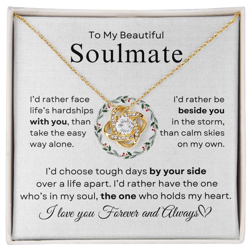 To My Beautiful Soulmate | Love Knot Necklace