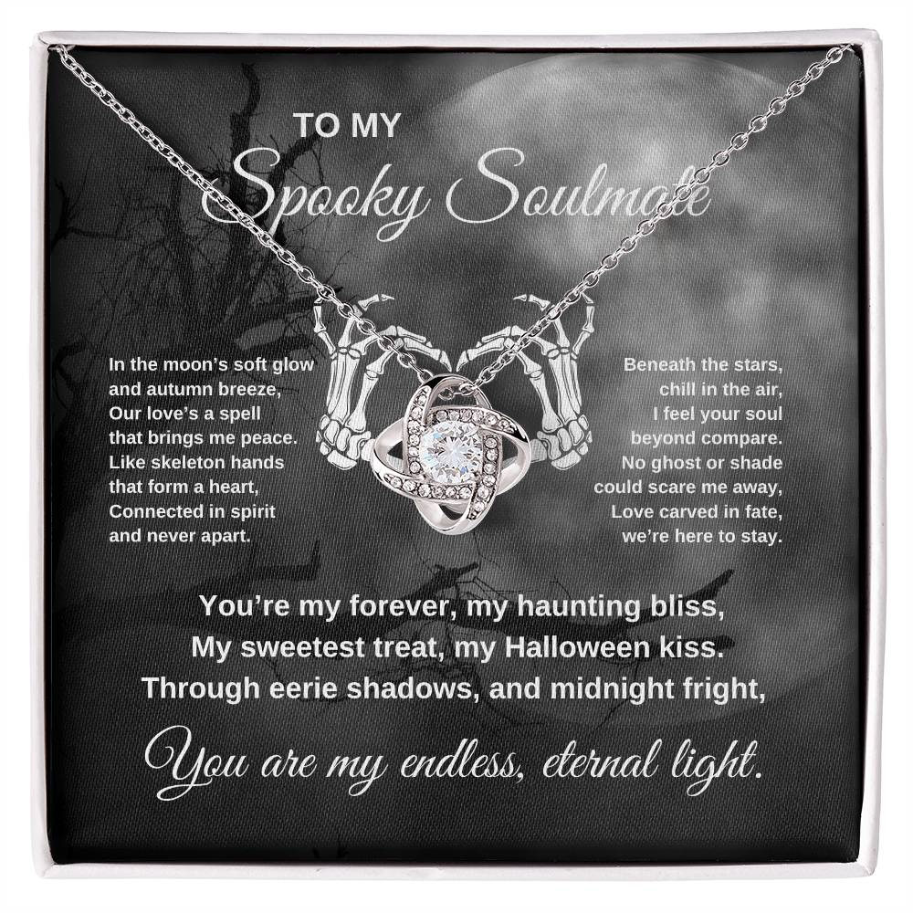 To My Spooky Soulmate | Full Moon | Love Knot Necklace | Halloween Gift