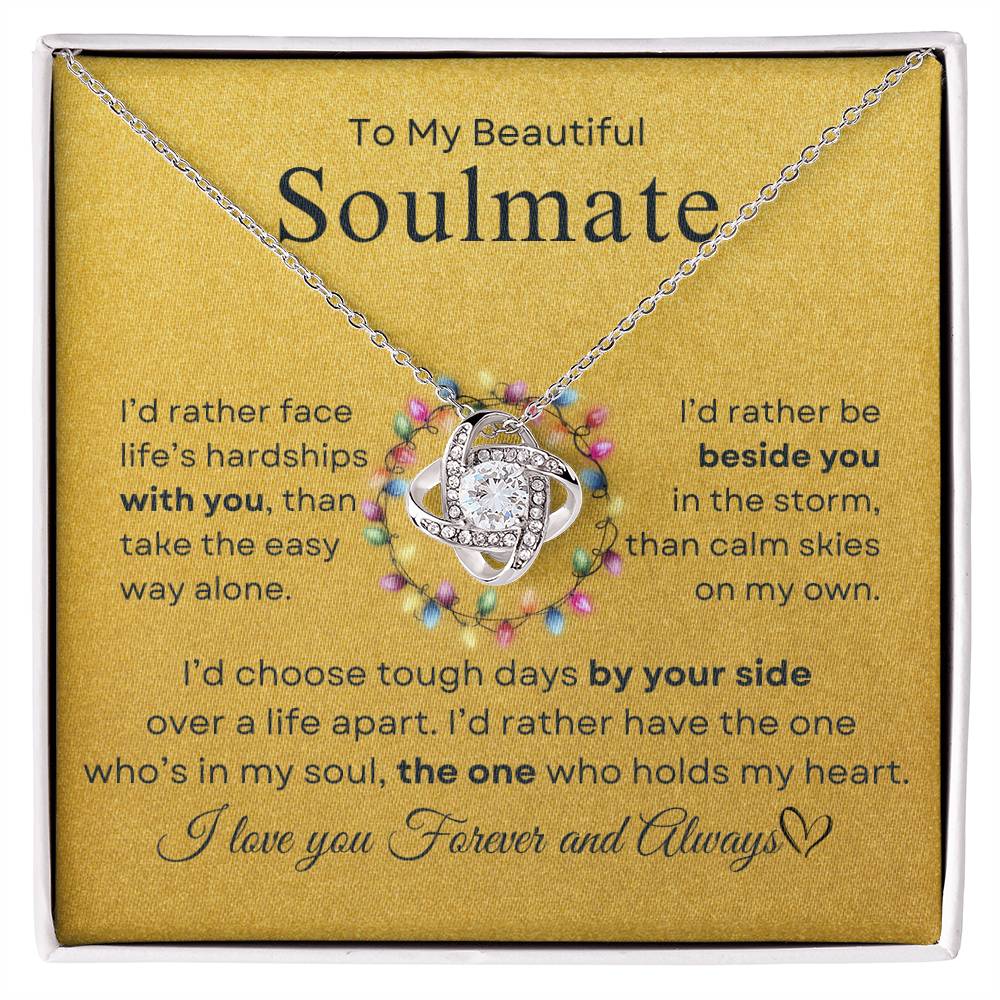 To My Beautiful Soulmate | Love Knot Necklace