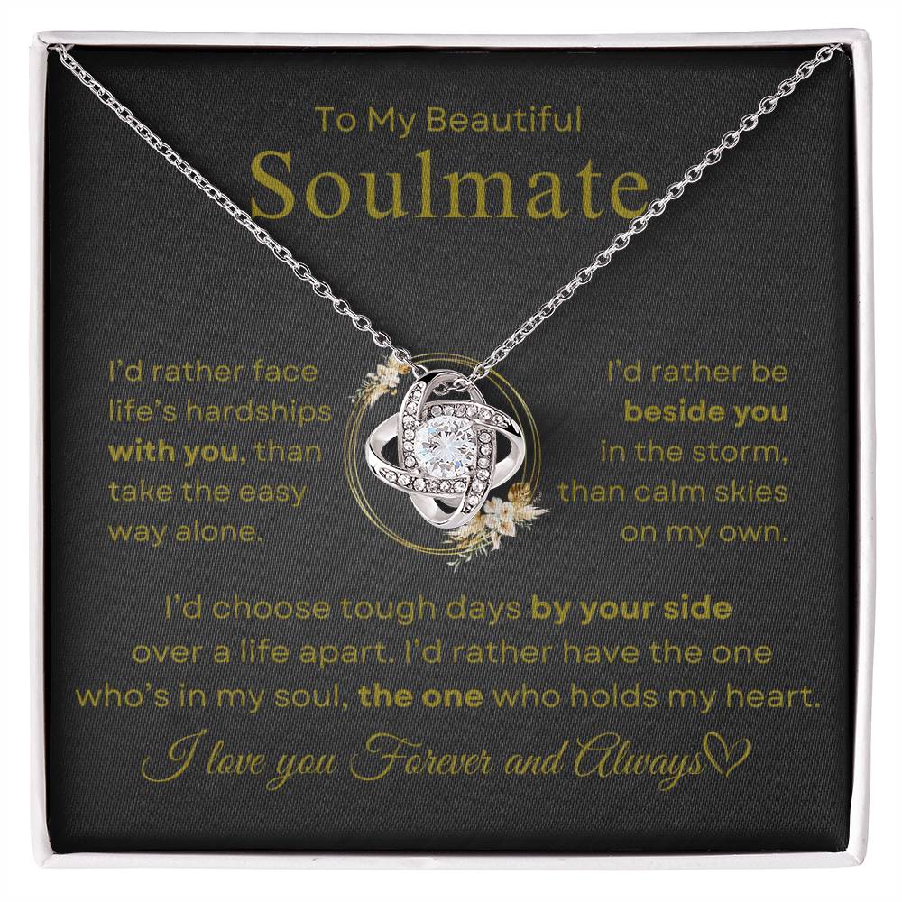 To My Beautiful Soulmate | Love Knot Necklace