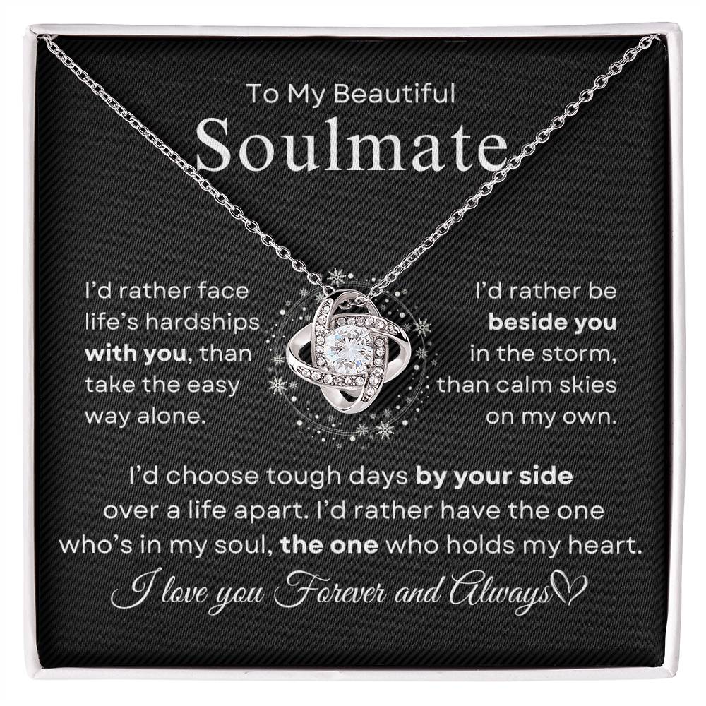 To My Beautiful Soulmate | Love Knot Necklace