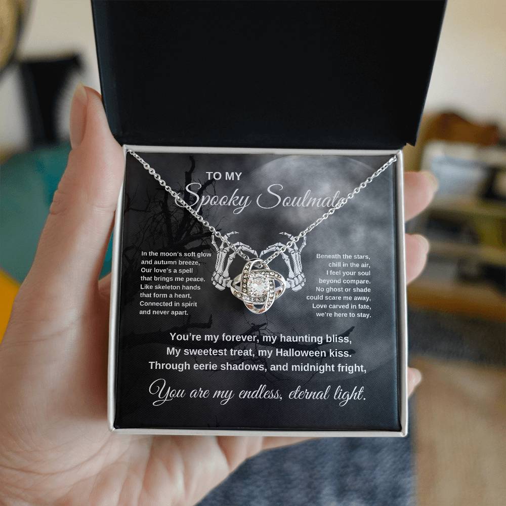 To My Spooky Soulmate | Full Moon | Love Knot Necklace | Halloween Gift