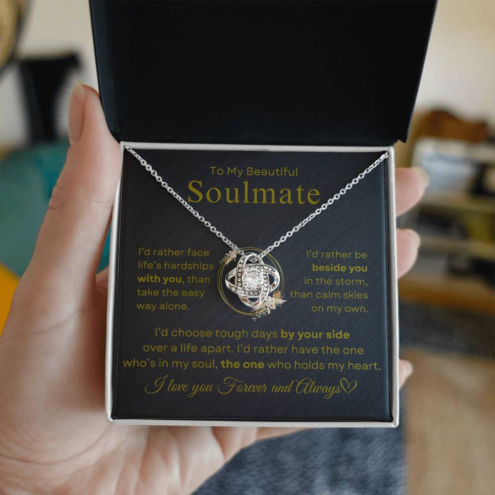 To My Beautiful Soulmate | Love Knot Necklace