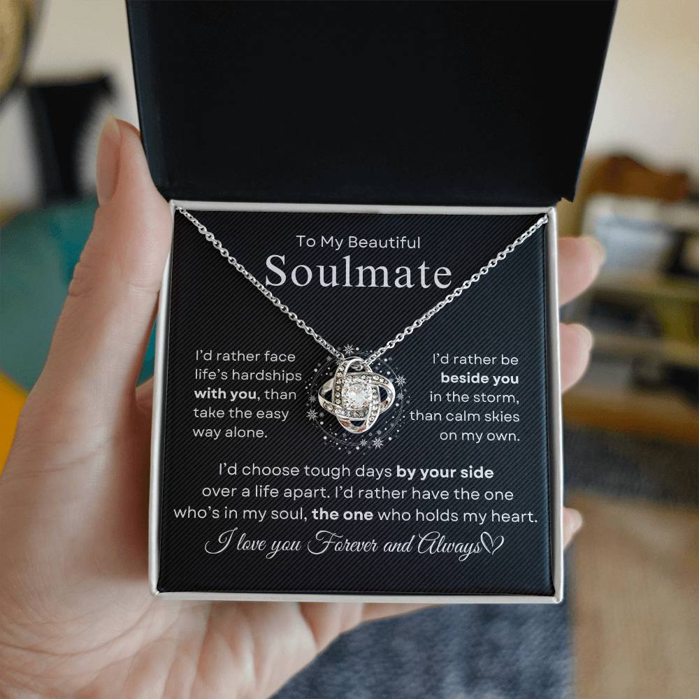 To My Beautiful Soulmate | Love Knot Necklace