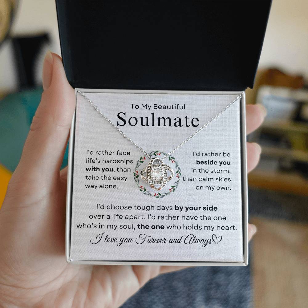 To My Beautiful Soulmate | Love Knot Necklace