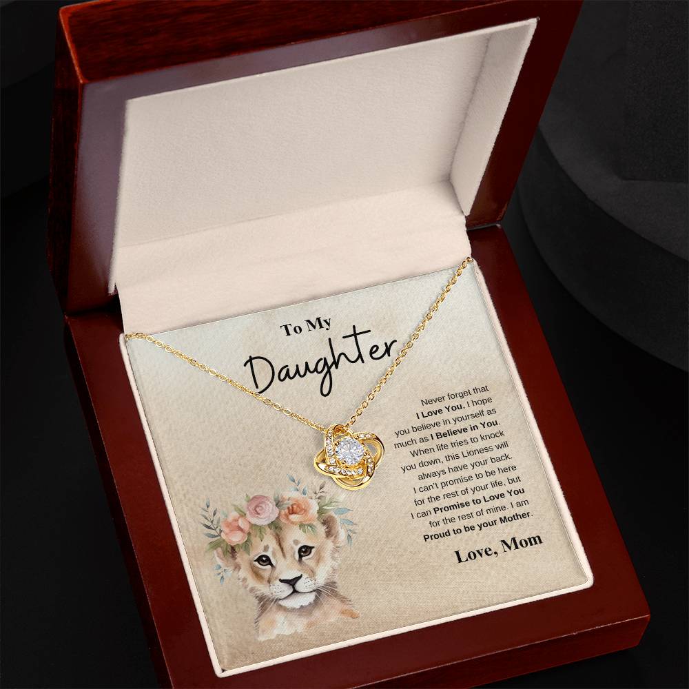 To My Daughter Love Mom | Love Knot Necklace