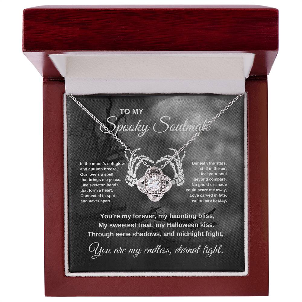 To My Spooky Soulmate | Full Moon | Love Knot Necklace | Halloween Gift