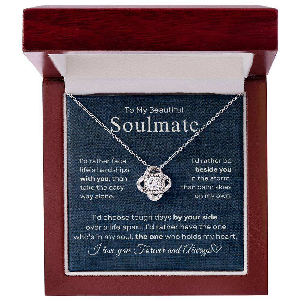 To My Beautiful Soulmate | Love Knot Necklace