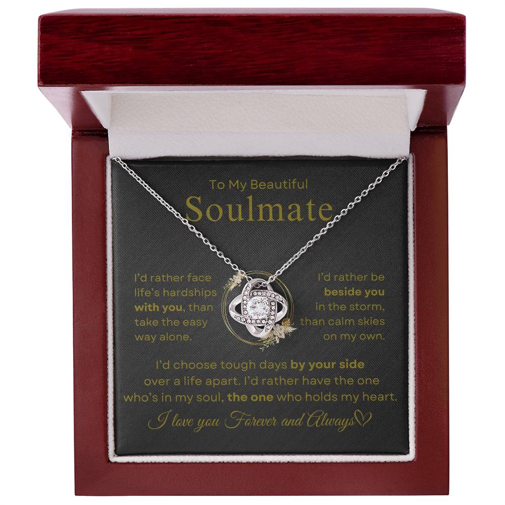 To My Beautiful Soulmate | Love Knot Necklace