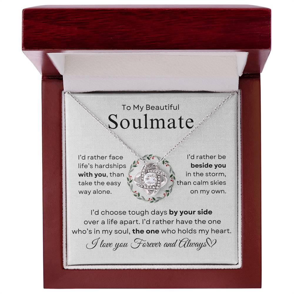 To My Beautiful Soulmate | Love Knot Necklace