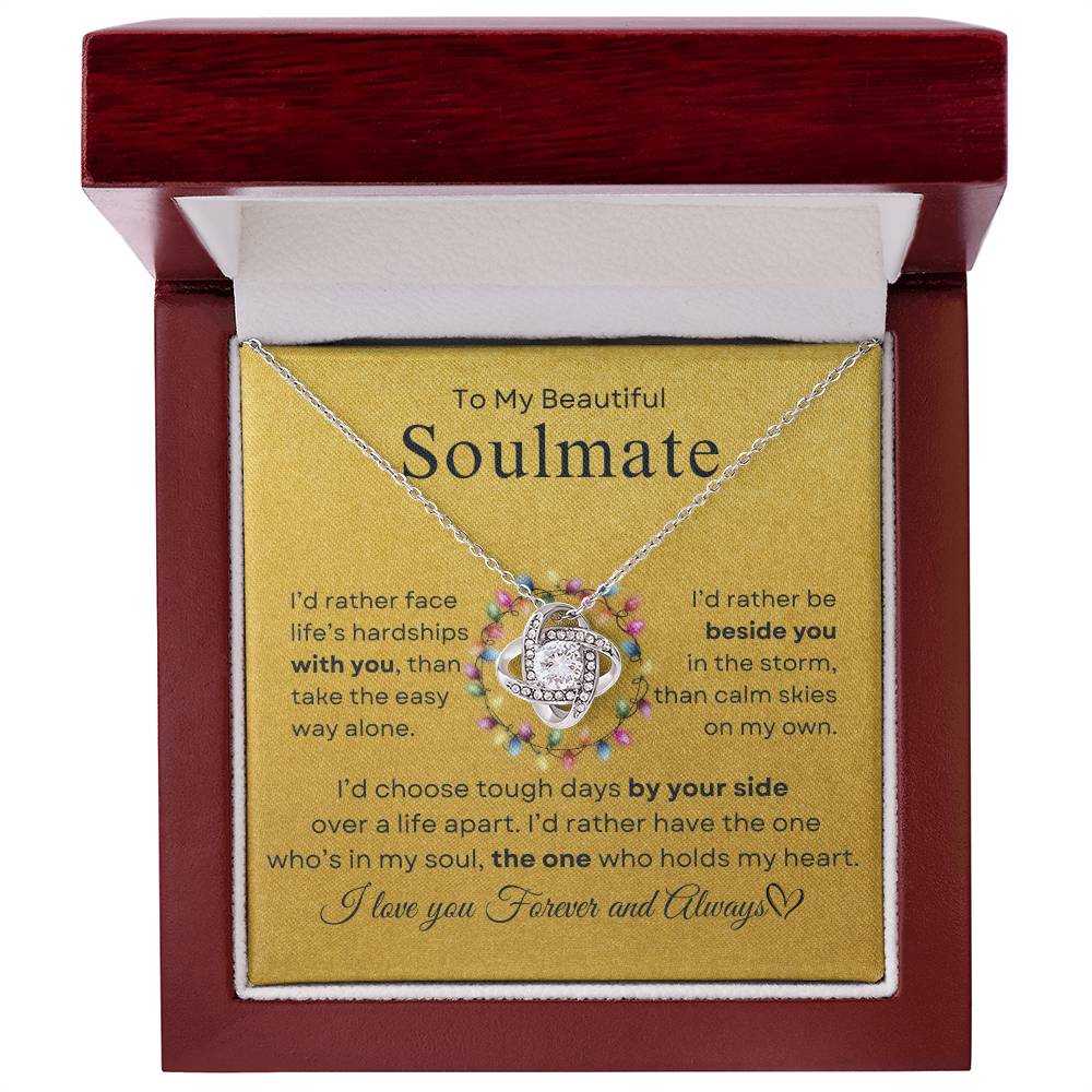 To My Beautiful Soulmate | Love Knot Necklace