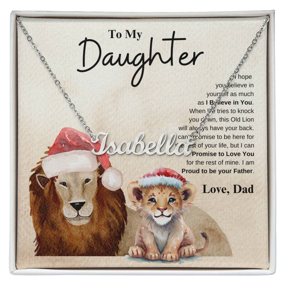 To My Daughter Love Dad | Custom Name Necklace