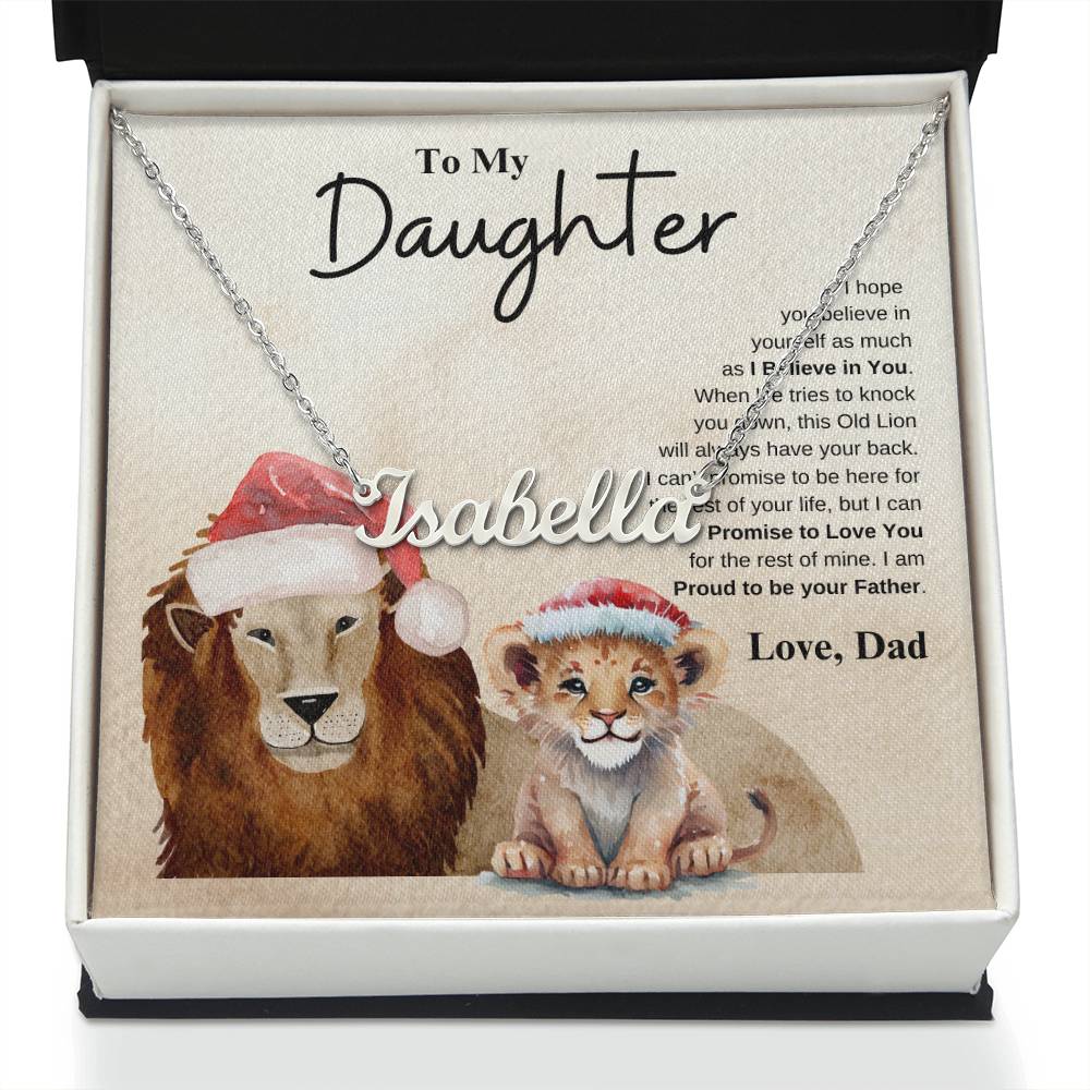 To My Daughter Love Dad | Custom Name Necklace