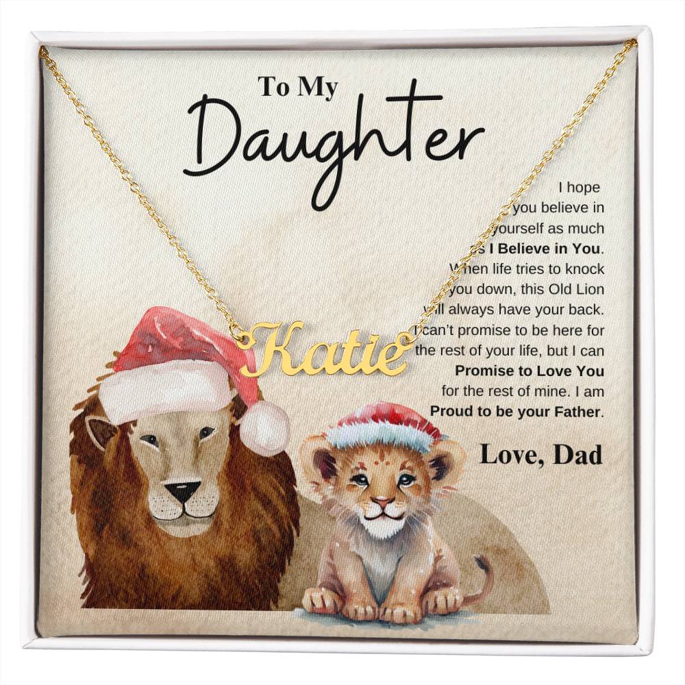 To My Daughter Love Dad | Custom Name Necklace