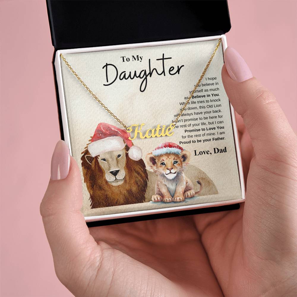 To My Daughter Love Dad | Custom Name Necklace
