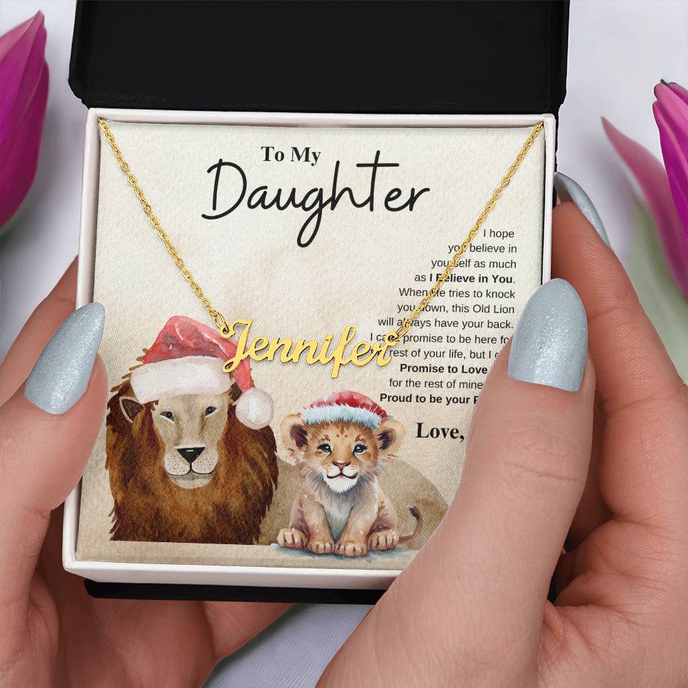 To My Daughter Love Dad | Custom Name Necklace