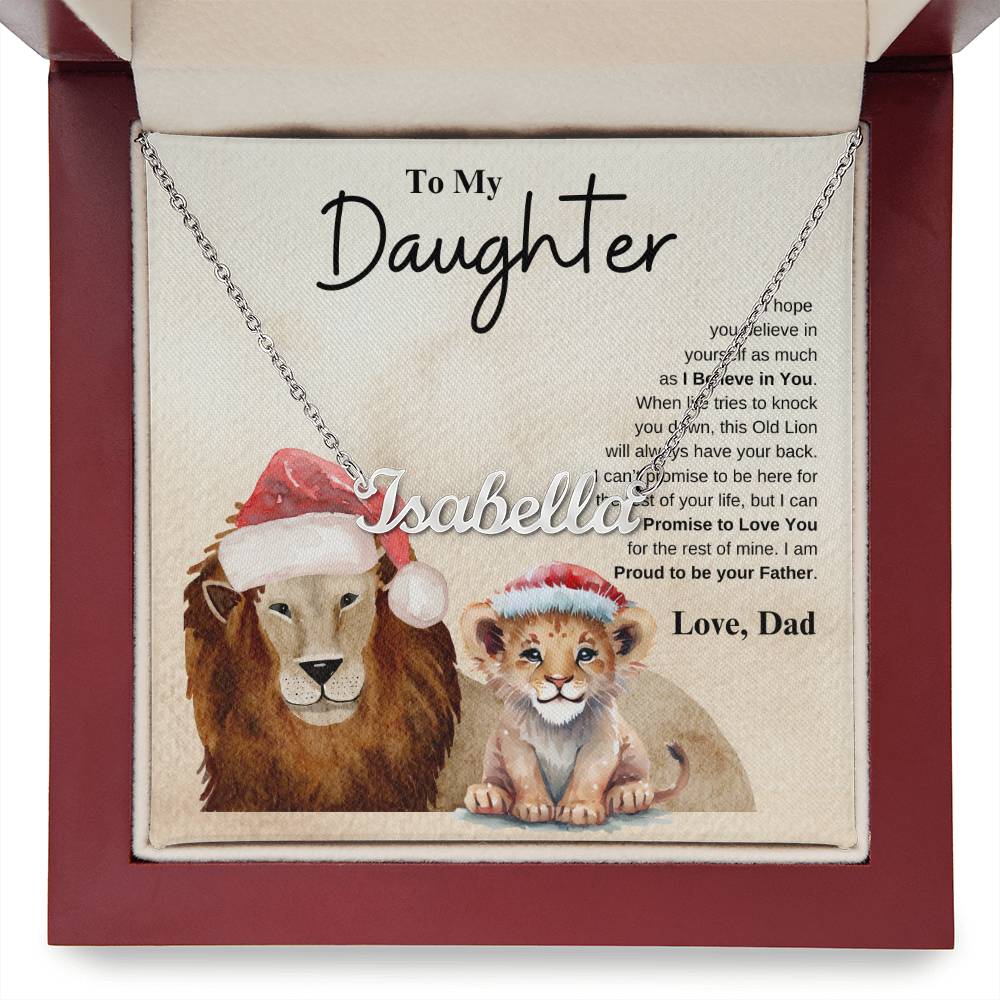 To My Daughter Love Dad | Custom Name Necklace