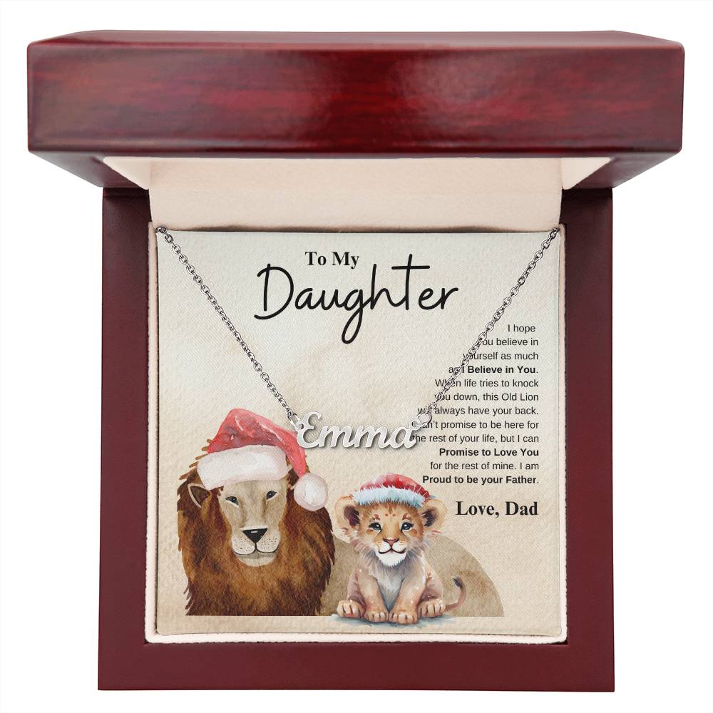 To My Daughter Love Dad | Custom Name Necklace