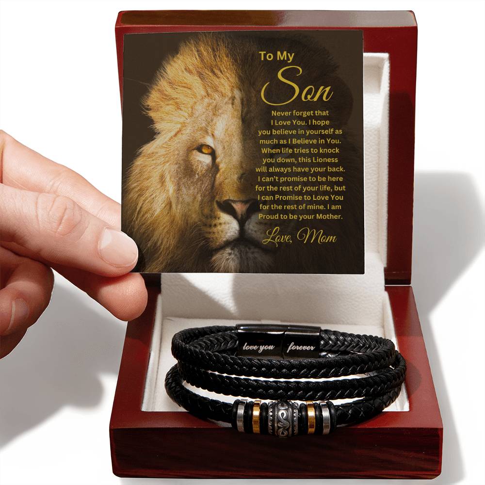 To My Son Love Mom | Love You Forever Bracelet