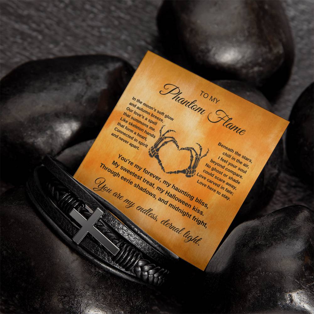 To My Phantom Flame | Cross Bracelet | Halloween Gift