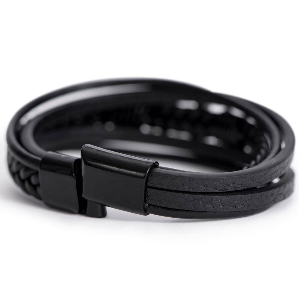 To Our Son Love Dad & Mom | Men's Cross Bracelet