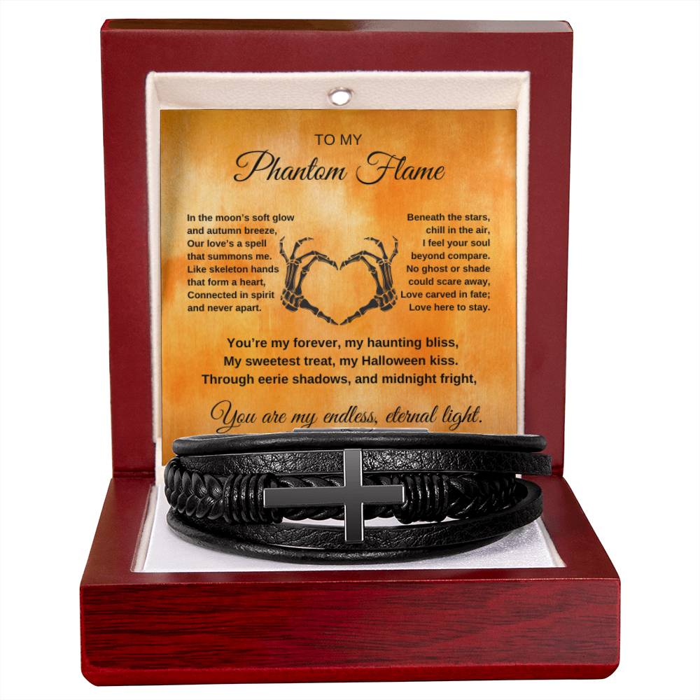 To My Phantom Flame | Cross Bracelet | Halloween Gift