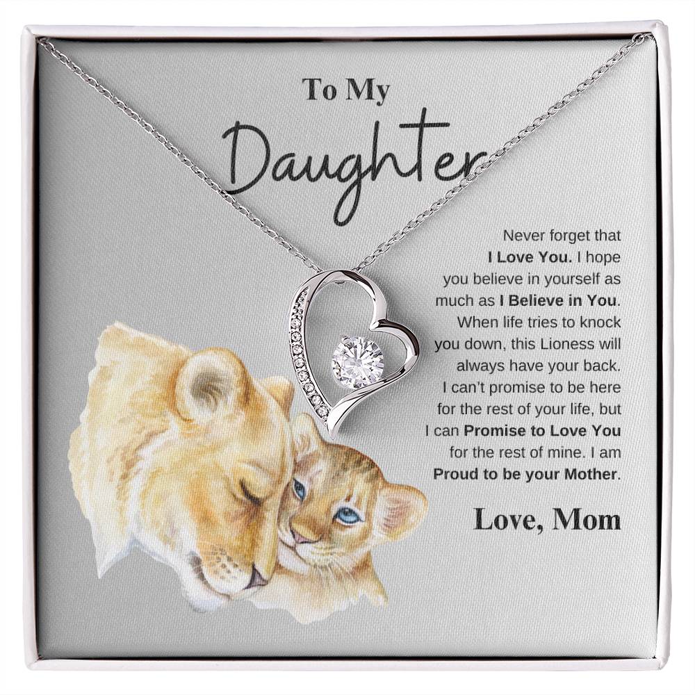 To My Daughter Love Mom | Forever Love Necklace